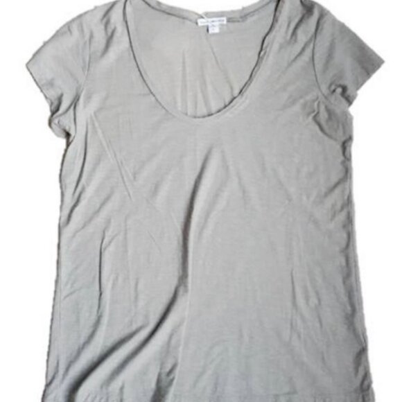 James  Perse WSVH3182CU Deep Scoop Neck Tee Olympic - Picture 2 of 2